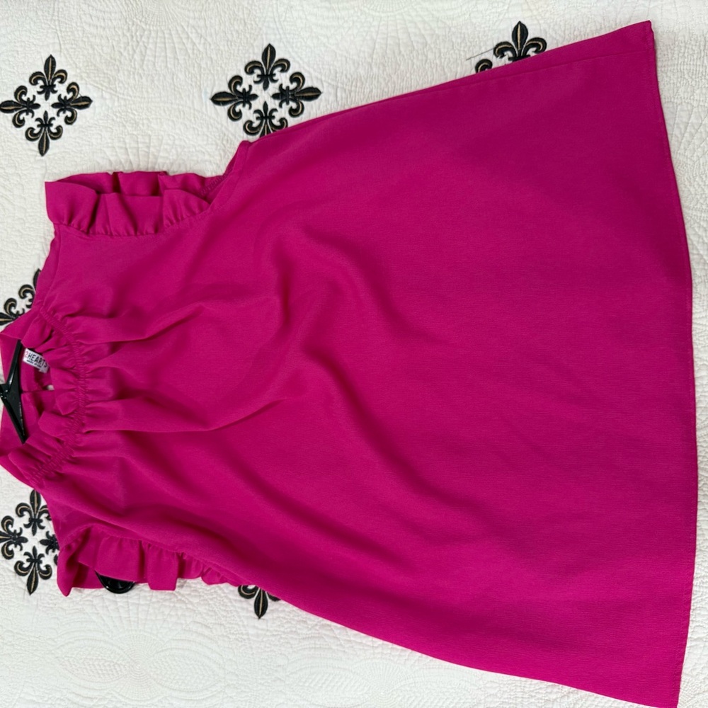 Elegant Pink Ruffle Blouse